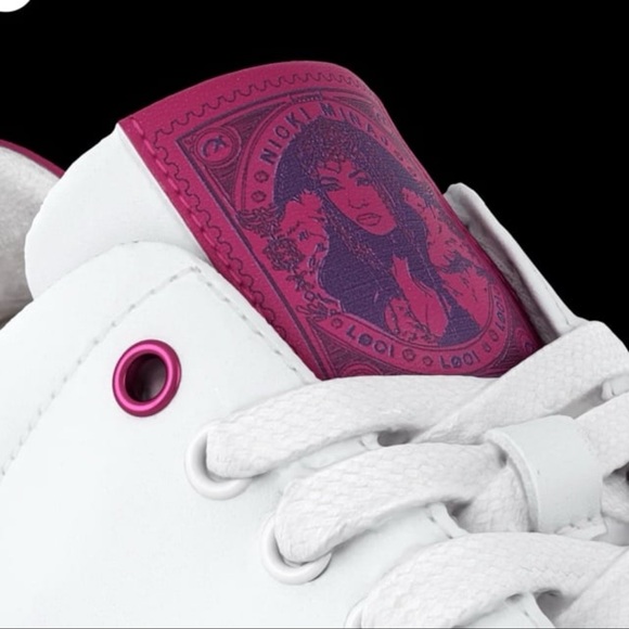 Nicki Minaj Loci The Pink Print White Fushia Purple Shoes New Womans Designer - Picture 2 of 12